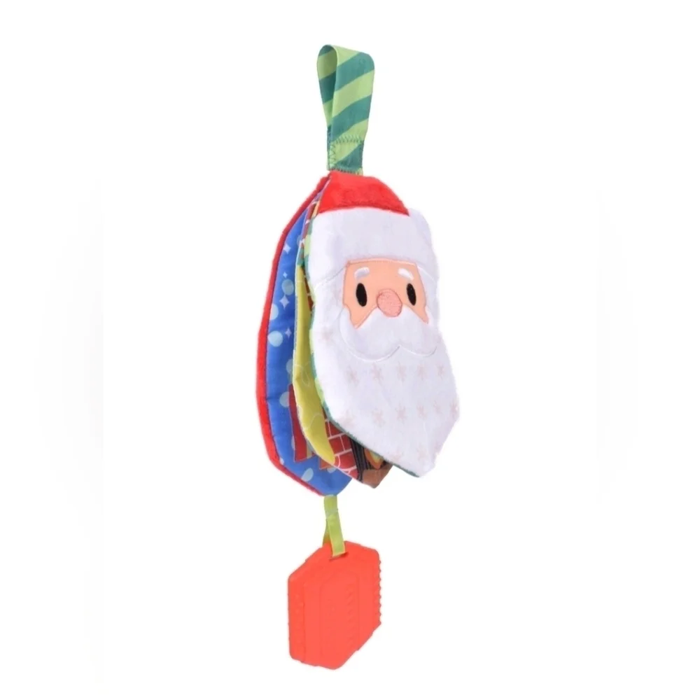 NWT Sunny Days Christmas Tree Baby Teether & Crinkle Book Textures Baby Toddler